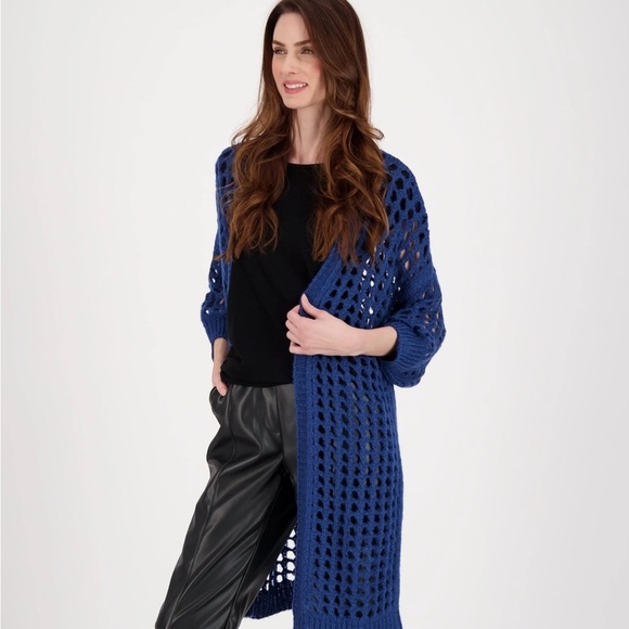 Free People Sweaters - Blue Open-Knit Women's cardigan